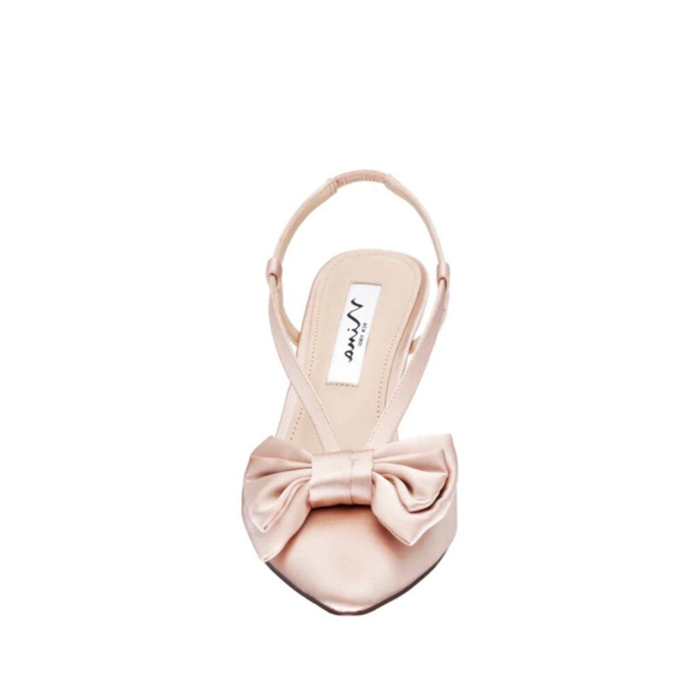 Nina Heels TEDDY SATIN-PEARL ROSE size 7.5